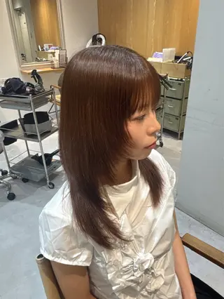 セミロング 江副 朱星のヘアスタイル
