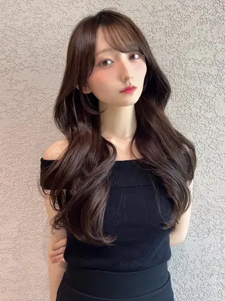 ロング カラー レイヤーカット/ 顔周り 五島巨幹のヘアスタイル