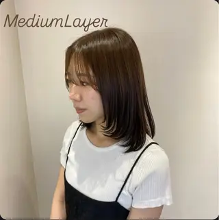 ミディアム カラー 韓国ヘア🇰🇷竹本 優希のヘアスタイル