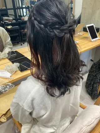 ミディアム ✨色持ちの良い艶 カラー✨蟹江真世のヘアスタイル