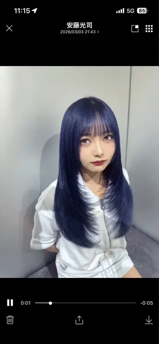 ロング カラー ブリーチ×レイヤー ×エクステ💫ひかるのヘアスタイル