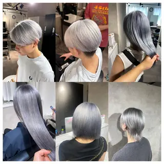 カラー Seleneコウキ ブリーチ/ハイトーンのヘアスタイル