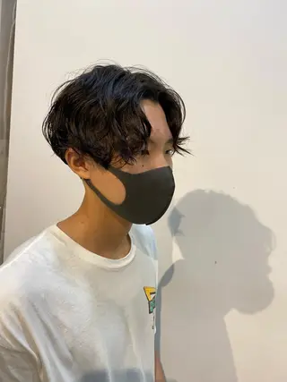 パーマ メンズ 栗田 大輝のヘアスタイル