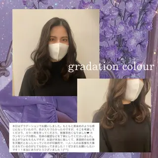 セミロング カラー ヘアアレンジ eN°byyoureshair所属・🎀トップスタイリ スト湯川響🎀のヘアスタイル