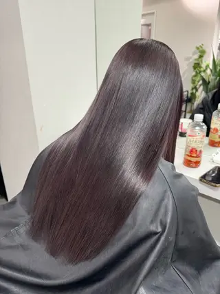 ロング カラー ハイトーン&髪質改善 ＆韓国エクステ🤎のヘアスタイル