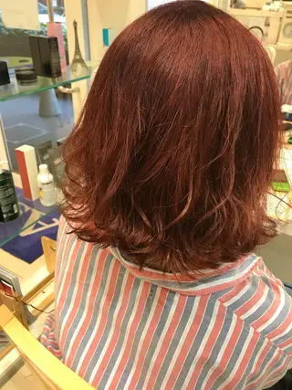 ミディアム カラー パーマ はだゆうき @hadadan08のヘアスタイル