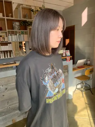 ミディアム longtemps所属・カワサキ マホのヘアスタイル