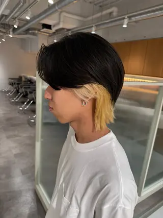 ショート メンズ ユイナ/ハイトーン /透明感カラー🫧のヘアスタイル