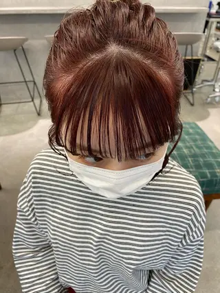 カラー 顔周りカット/透明感 カラー/rioのヘアスタイル