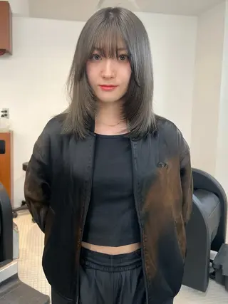 ミディアム いざわりお /梅田/ブリーチのヘアスタイル