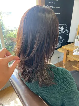セミロング 西尾 隆介のヘアスタイル