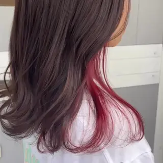 ミディアム カラー miloc かおりのヘアスタイル