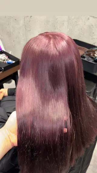 カラー 暖色/ハイトーン/ カラー/HBLのヘアスタイル