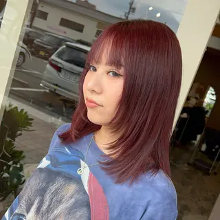 ミディアム highland.所属・河田 亜理沙のヘアスタイル