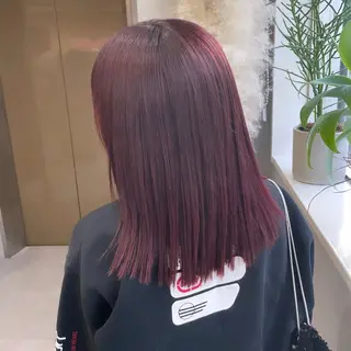 ミディアム カラー Rui/透明感カラー 暖色/レイヤーカットのヘアスタイル