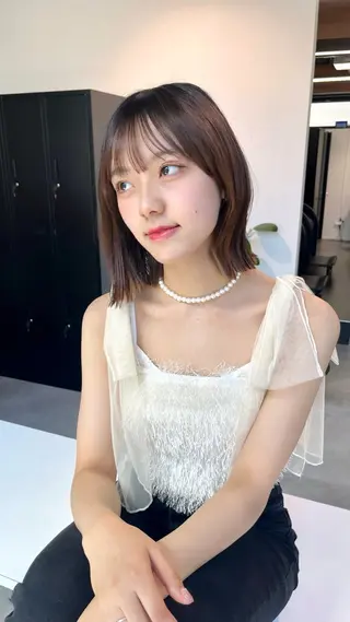 ミディアム Lond azur所属・🇰🇷韓国レイヤー 韓国風ボブのヘアスタイル