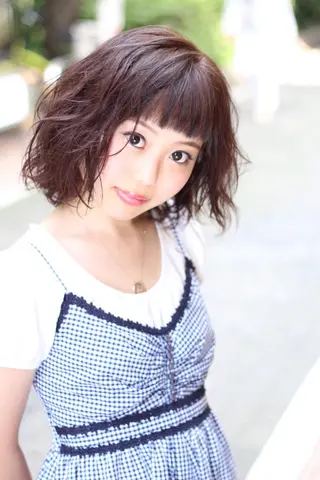 ミディアム カラー パーマ ✨hair make flencia✂️✨のヘアスタイル