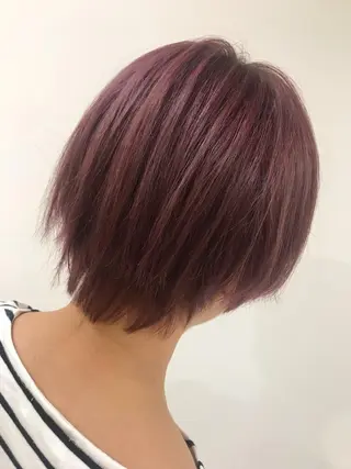 ショート カラー 暖色カラー🍊 ボブ🌿顔周りcutのヘアスタイル