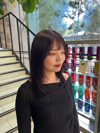 ミディアム カラー waka❤️✨ レイヤーボブ/ネイルのヘアスタイル