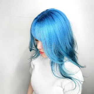 セミロング カラー ノミネーション大宮所属・TOSHIKI/ ハイトーン/髪質改善のヘアスタイル