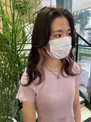 ロング カラー メンズパーマ/ メッシュ📍ﾕﾘのヘアスタイル