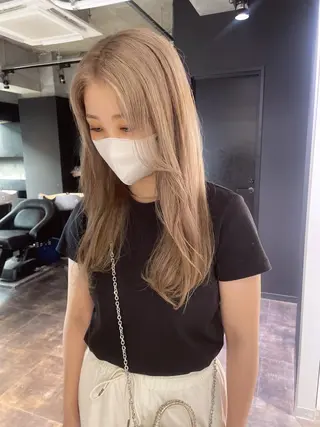 セミロング カラー 心斎橋/ブリーチ minamiのヘアスタイル