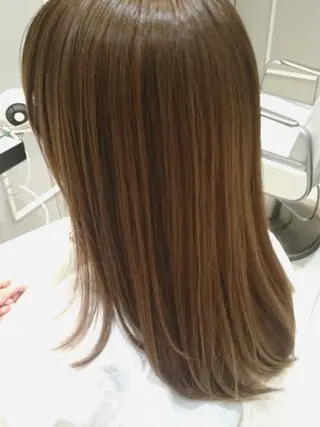 セミロング 似合わせ艶髪カラー ❤️ハダユミのヘアスタイル