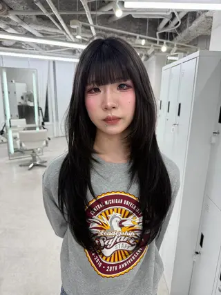 ロング タマシロカリン /カットモデル❤️のヘアスタイル
