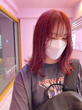 セミロング カラー 心斎橋/ブリーチ minamiのヘアスタイル