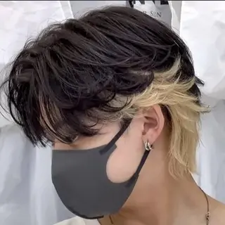 ミディアム カラー パーマ メンズ ♥️モテ髪美容師♠️ REIのヘアスタイル