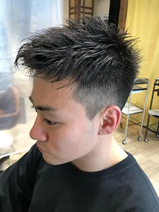 ショート パーマ メンズ パーマ/ハイトーン スパイキー/神田正紀のヘアスタイル