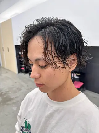 パーマ メンズ and c所属・NISHI （ニシ）のヘアスタイル