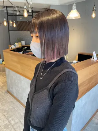 ミディアム カラー ZOA classic hair所属・東 みのりのヘアスタイル