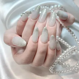 ネイル RAFFINE 月🦋🩵のネイルデザイン