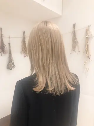 セミロング カラー はだゆうき @hadadan08のヘアスタイル