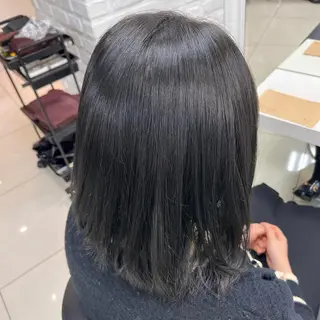 ミディアム カラー 【センターパート/ マッシュ】ryokaのヘアスタイル