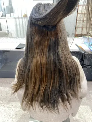 ロング カラー パーマ ヘアアレンジ メンズ キッズ ネイル マツエク・マツパ 京都レイヤーカット/ 縮毛矯正/羽柴りくのヘアスタイル