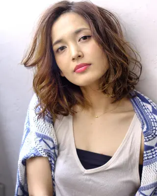 ミディアム カラー 💎髪質改善💎 デザイナーshinのヘアスタイル