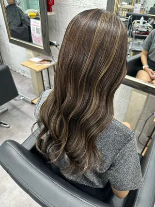 セミロング カラー ヘアアレンジ 久米 治仁のヘアスタイル