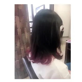 ミディアム セミロング ロング カラー ainico +所属・前濱 ノゾミのヘアスタイル