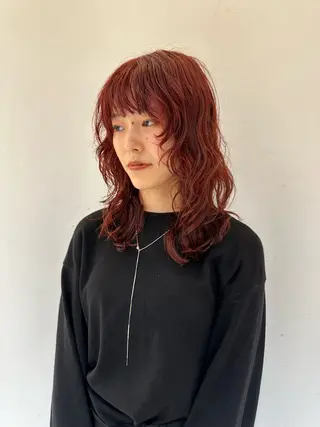 ロング 青木龍樹/パーマモデ ル/似合わせパーマのヘアスタイル