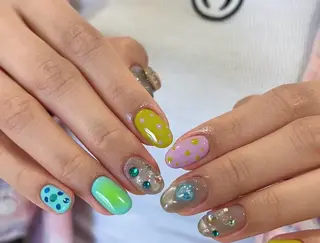 ネイル By moonネイル 🌷ワンホン/韓国風のネイルデザイン