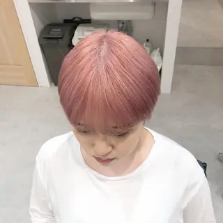 ショート カラー ヘアアレンジ 🌸ハイトーン 新田　廉 🌸のヘアスタイル