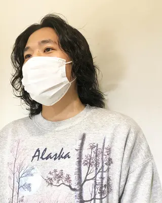 パーマ ヘアアレンジ メンズ ainico+所属・メンズ特化✂️栗原 侑也のヘアスタイル