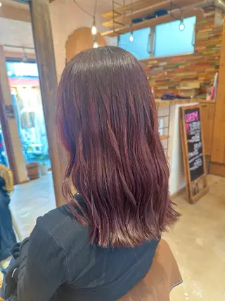 ミディアム カラー なずな 🧚のヘアスタイル