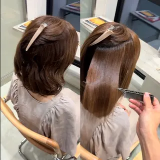 ミディアム amber  池袋所属・大木 唯月のヘアスタイル