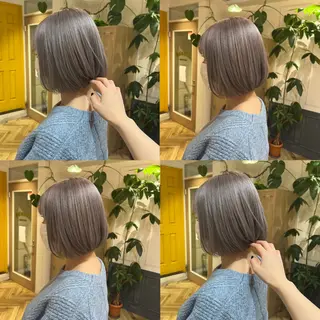 ショート カラー 艶カラー/韓国顔周り 🎀mamiのヘアスタイル