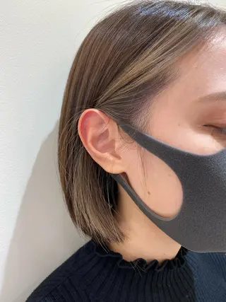 ショート カラー 髪質改善/白髪ぼかし レイヤー　🌱千咲季のヘアスタイル