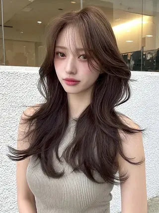 ロング 💜juna💜/高 槻/韓国風のヘアスタイル