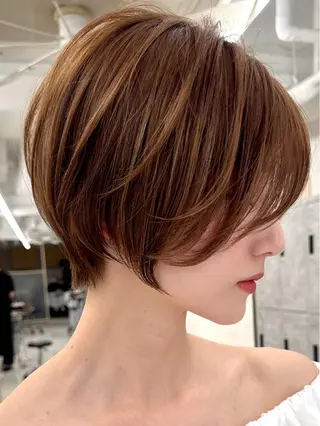 ショート ショート/ボブ/ 白髪ぼかし/しんやのヘアスタイル